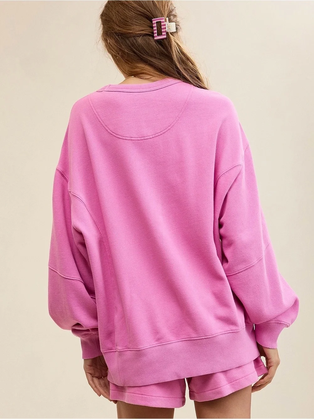 Aerie Go-To Sweatshirt in Hot Fuchsia BIN#26